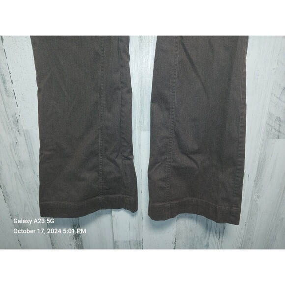 The Limited Drew Fit Pants Cotton Blend Flare Leg Brown 32 Waist 32 inseam SZ 6 - Picture 2 of 8